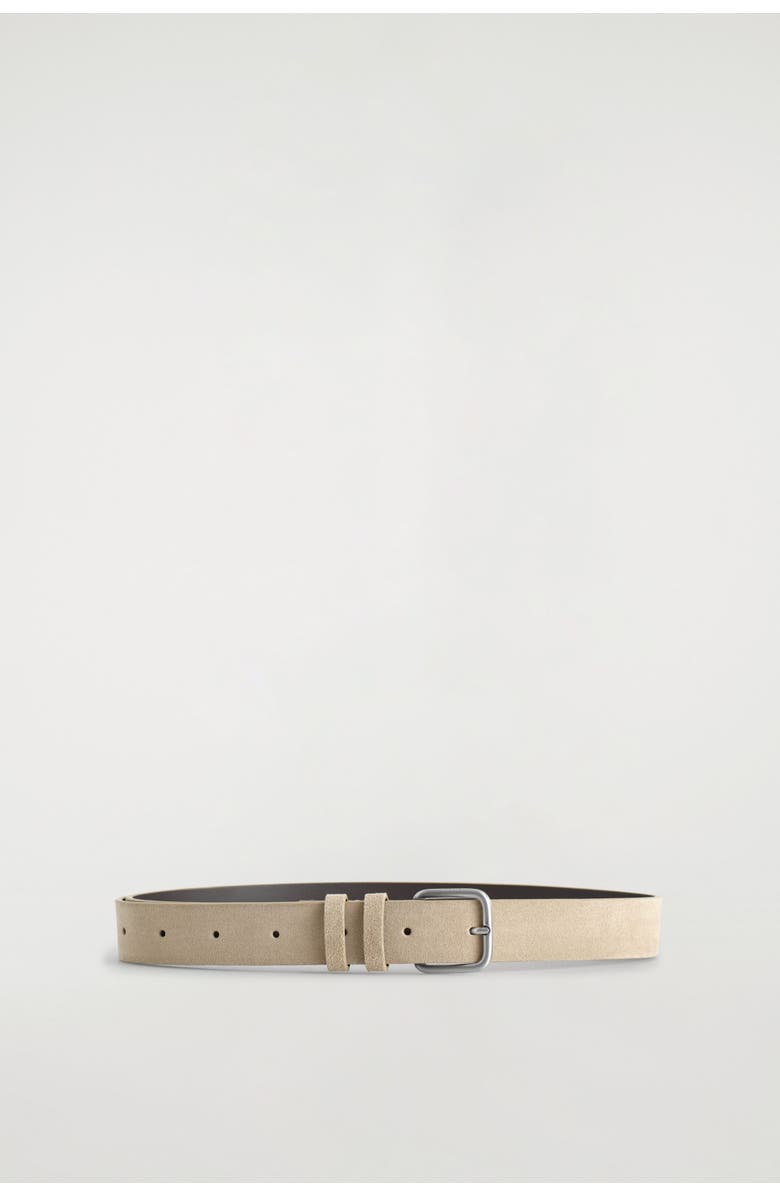 COS Classic Suede Belt, Alternate, color, Beige