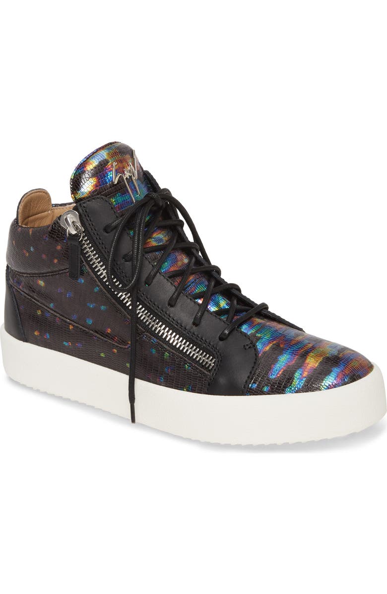 Giuseppe Zanotti Croc Embossed Sneaker, Main, color,