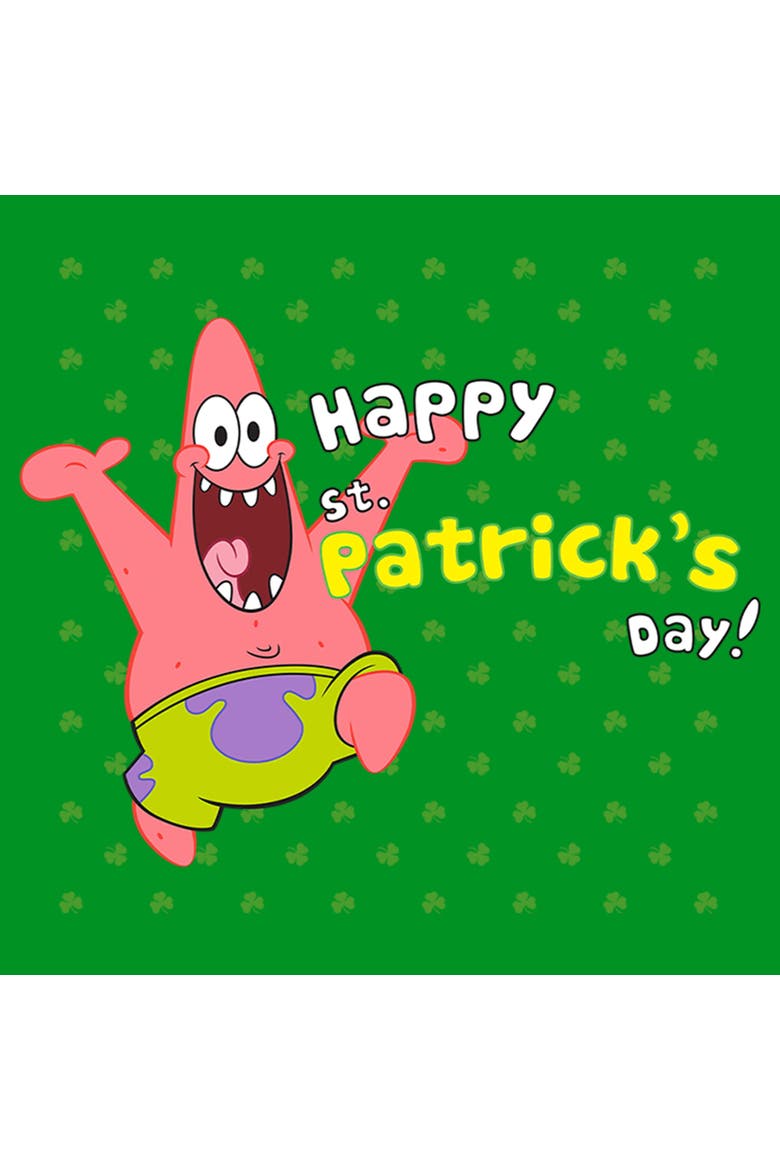 Boy's SpongeBob SquarePants Happy Patrick's Day  Graphic T-Shirt, Alternate, color, Kelly Green