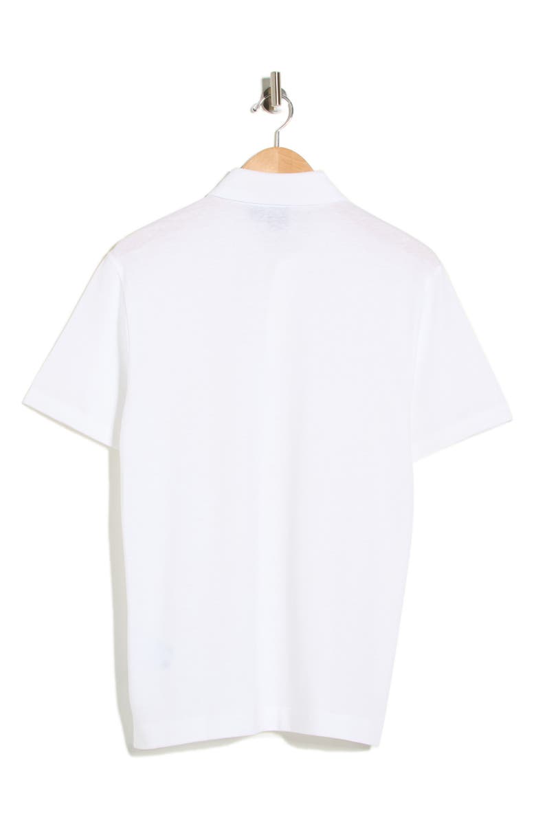 BOSS Press Cotton & Linen Blend Polo, Alternate, color, White