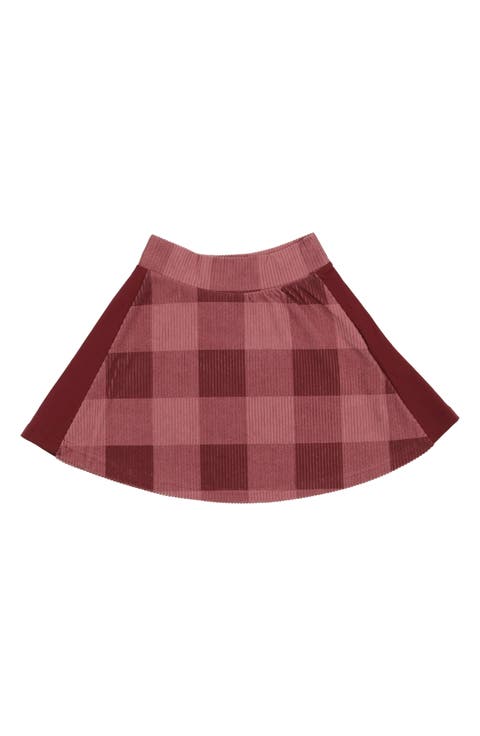 Kids' Plaid Corduroy A-Line Skirt (Toddler & Little Kid)