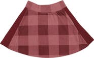 Manière Kids' Plaid Corduroy A-Line Skirt
