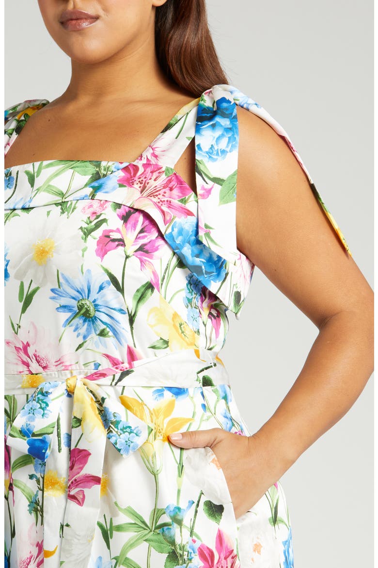 Floral Print Sundress, Alternate, color, PEARL WHITE MULTI