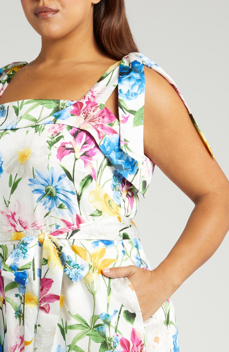 Anne Klein Floral Print Sundress, Alternate, color, 