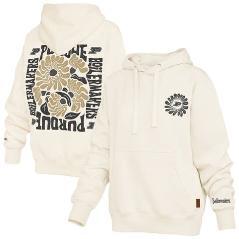 Women's Pressbox  Cream Purdue Boilermakers Elena Janise Hoodie