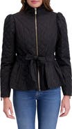 Kensie Quilted Peplum Jacket