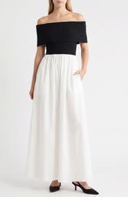 BY DESIGN Monique Off the Shoulder Maxi Dress