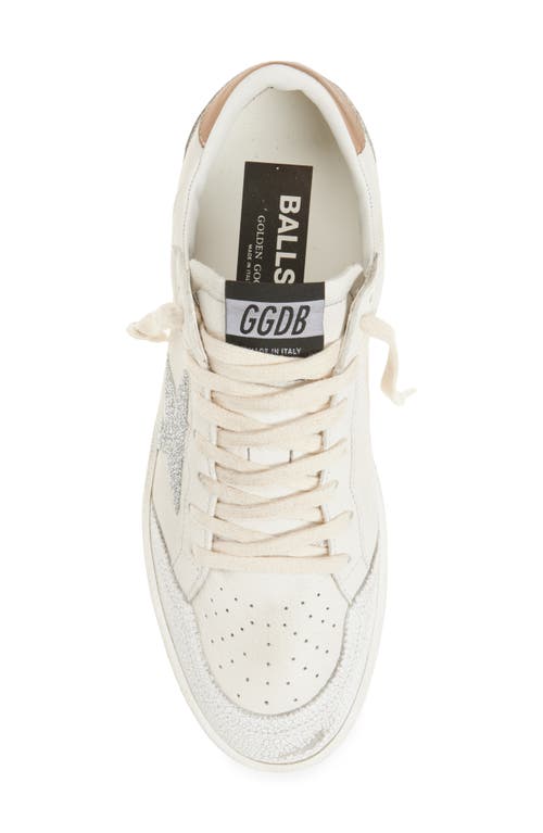 Shop Golden Goose Ball Star Low Top Sneaker In White/crystal/beige