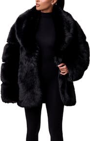 Naked Wardrobe Oversize Fur Jacket