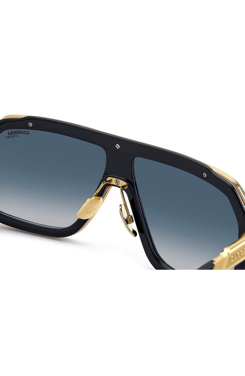 Carrera Eyewear 60mm Gradient Rectangular Sunglasses, Alternate, color, Black White/ Dark Blue