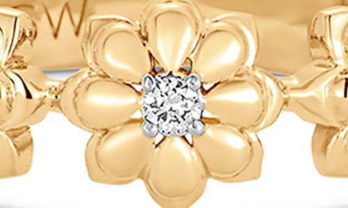 Sara Weinstock Lierre Flower Eternity Ring In Yellow Gold