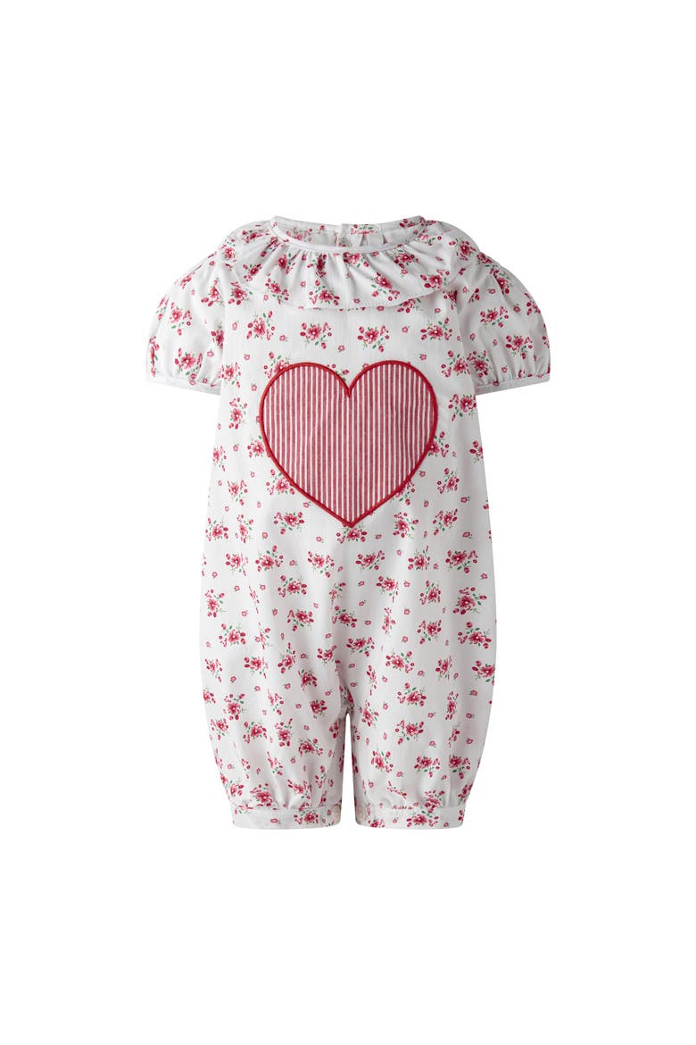 Floral Heart Applique Bubble, Main, color, Red