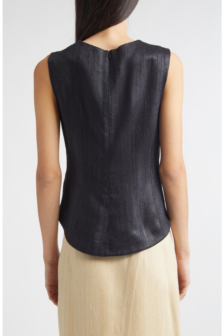 Nami Sleeveless Silk Blend Shell, Alternate, color, BLACK