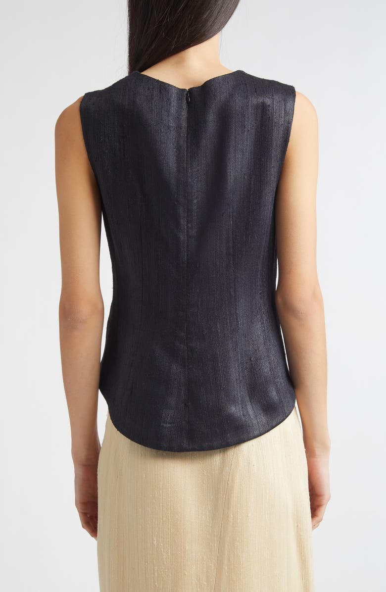PARTOW Nami Sleeveless Silk Blend Shell, Alternate, color, Black