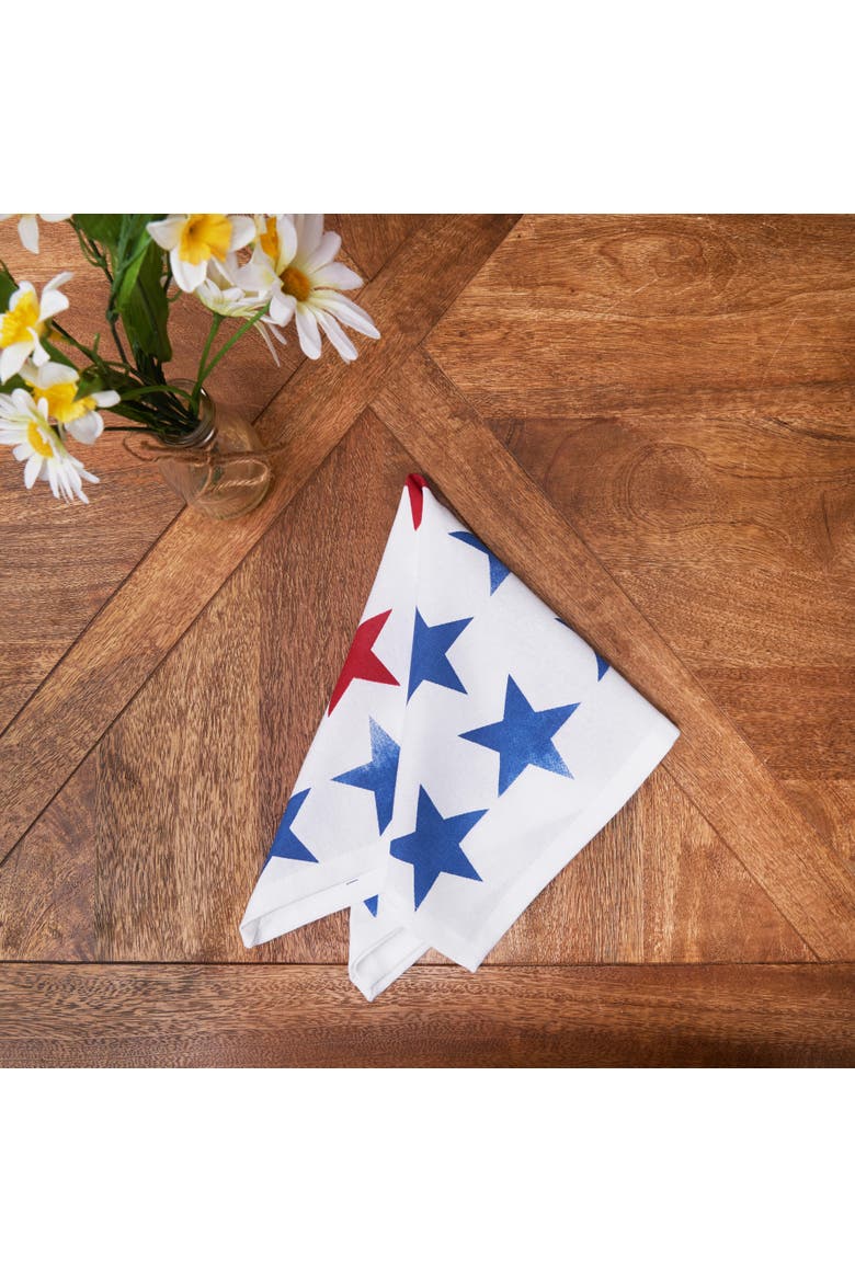 Red White & Pow Napkin, Set of 6, Alternate, color, Blue