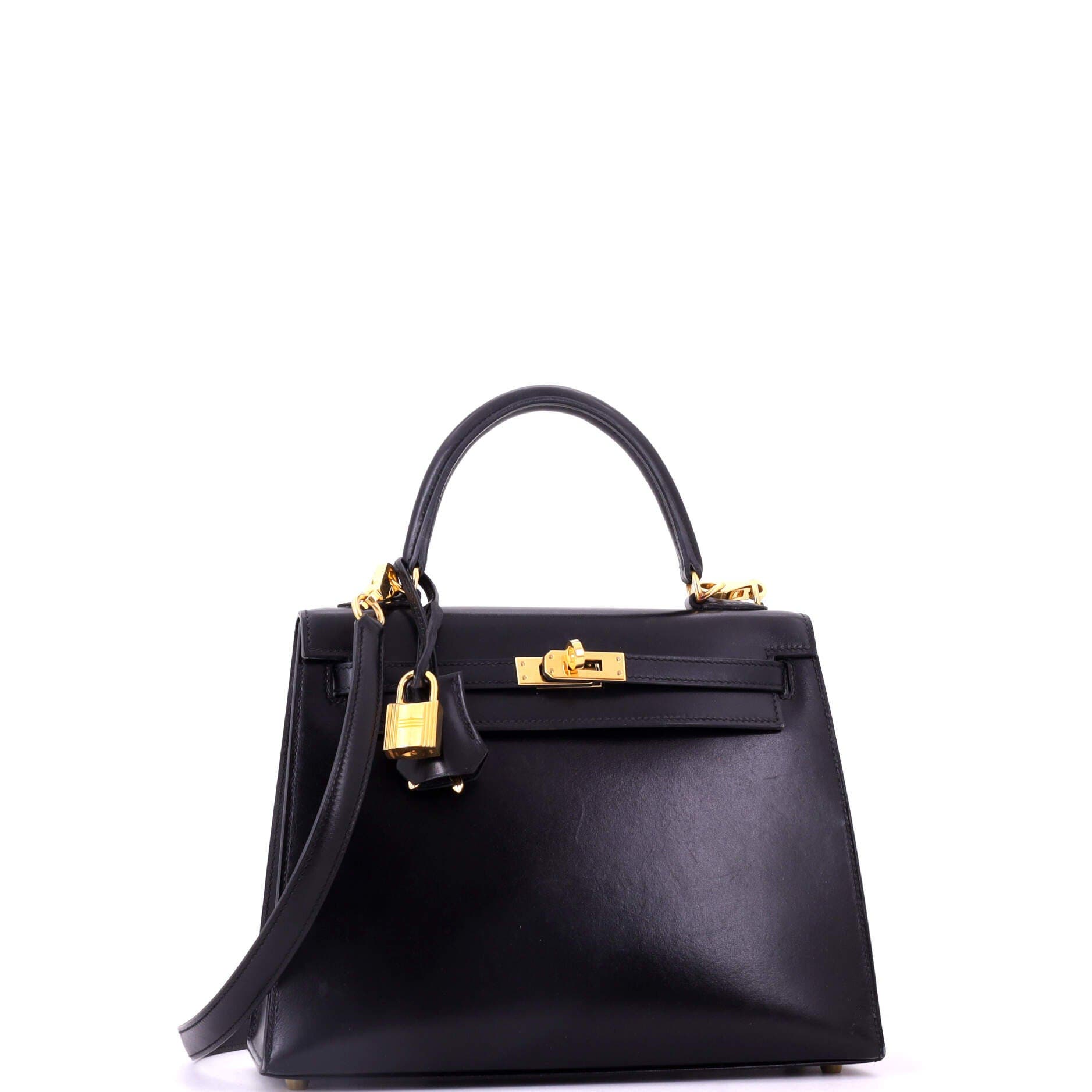 81034712 Kelly Handbag Black Tadelakt with Gold Hardware 25, Alternate, color, 