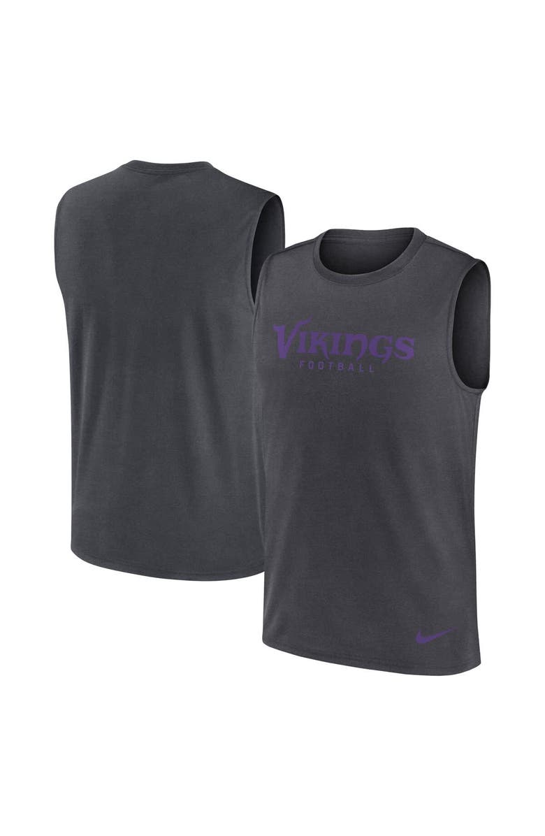 Nike Men's Nike Charcoal Minnesota Vikings Primetime Legend Performance Muscle Tank Top, Alternate, color, 