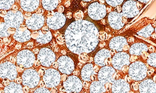 Suzy Levian Rose Pavé Cubic Zirconia Flower Pendant Necklace