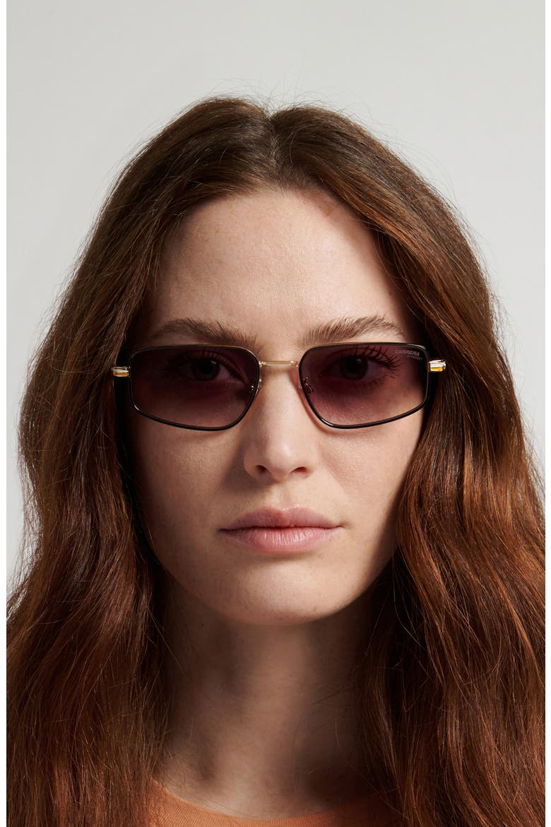 53mm Rectangular Sunglasses, Alternate, color, GOLD OCHRE/ PINK DS