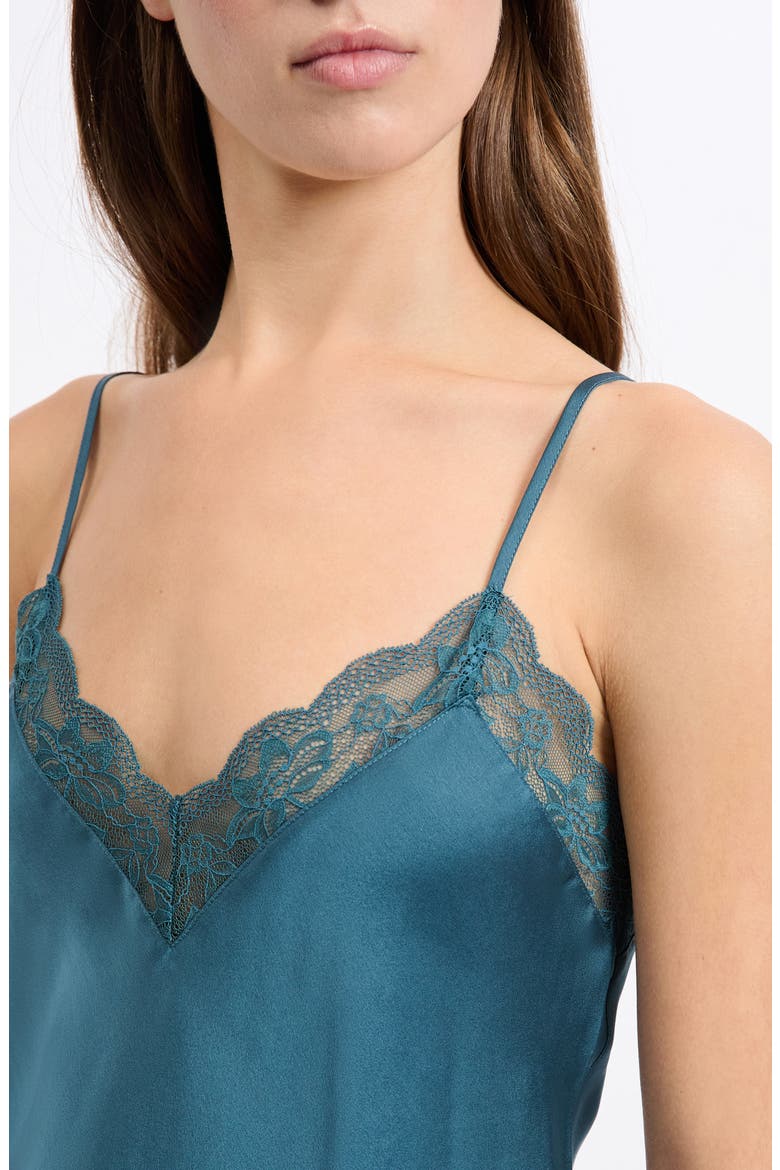 Desire Lace Trim Camisole, Alternate, color, PETROL BLUE