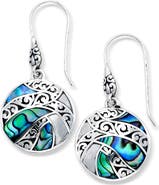 SAMUEL B. Sterling Silver Abalone Drop Earrings