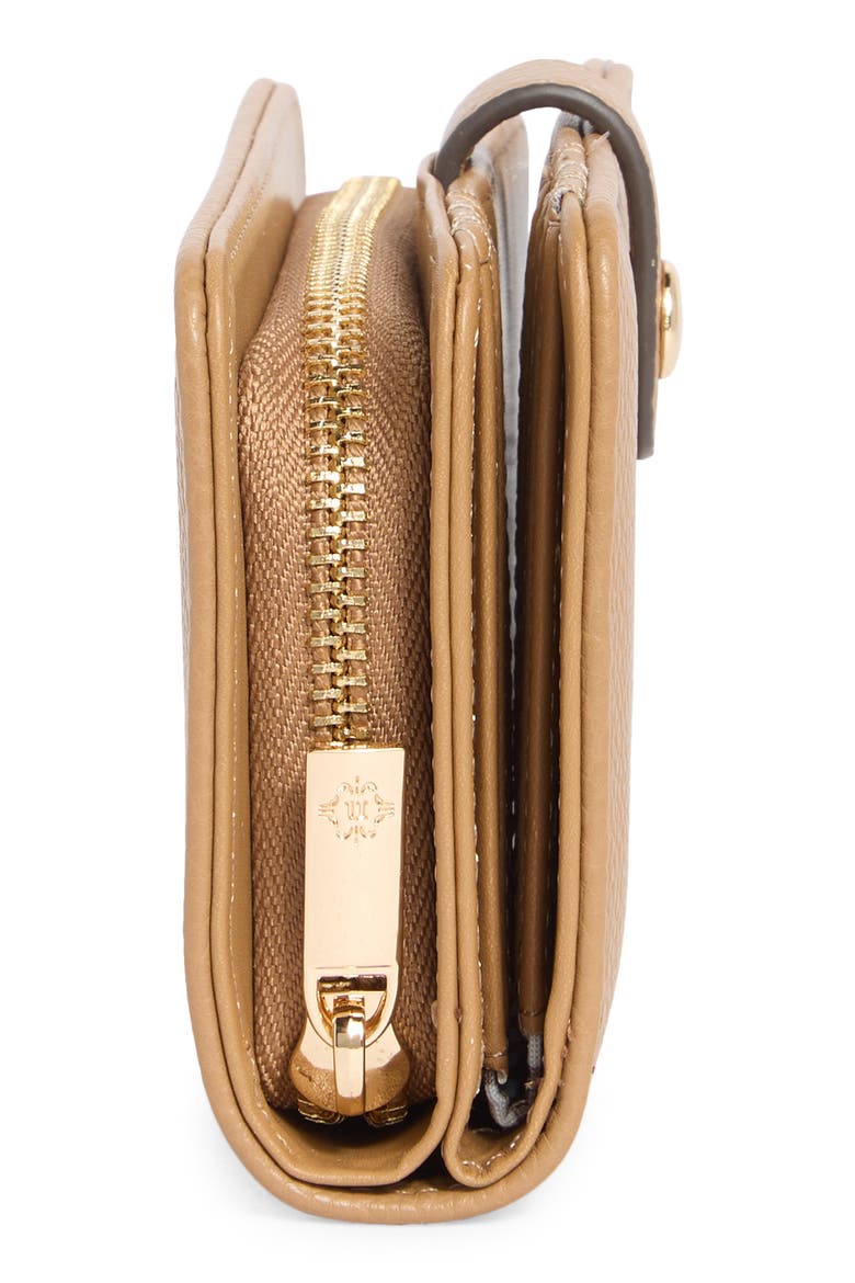 Faux Leather Wallet, Alternate, color, BROWN SUGAR