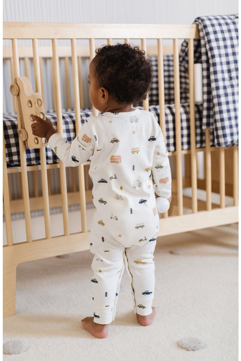 Henley Patch Pocket Organic Cotton Romper, Alternate, color, RUSH HOUR