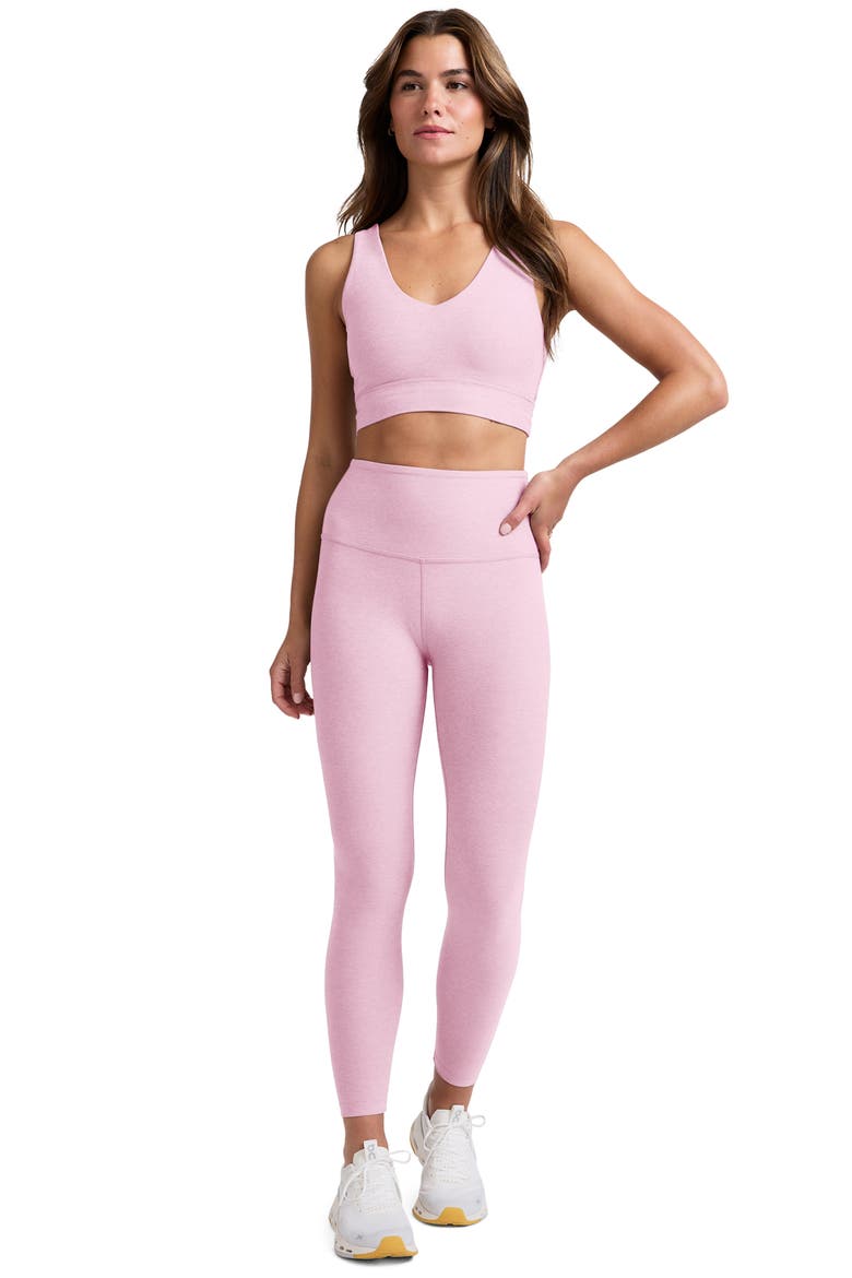 Space Dye Longline Sports Bra, Alternate, color, FROSTY PINK HEATHER