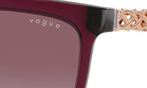 Vogue 55mm Polarized Gradient Square Sunglasses