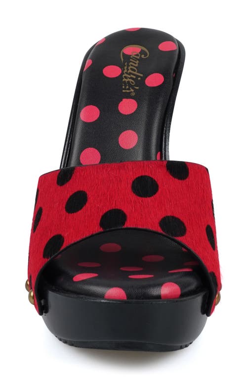 Candies Candie's Love Genuine Calf Hair Platform Sandal
