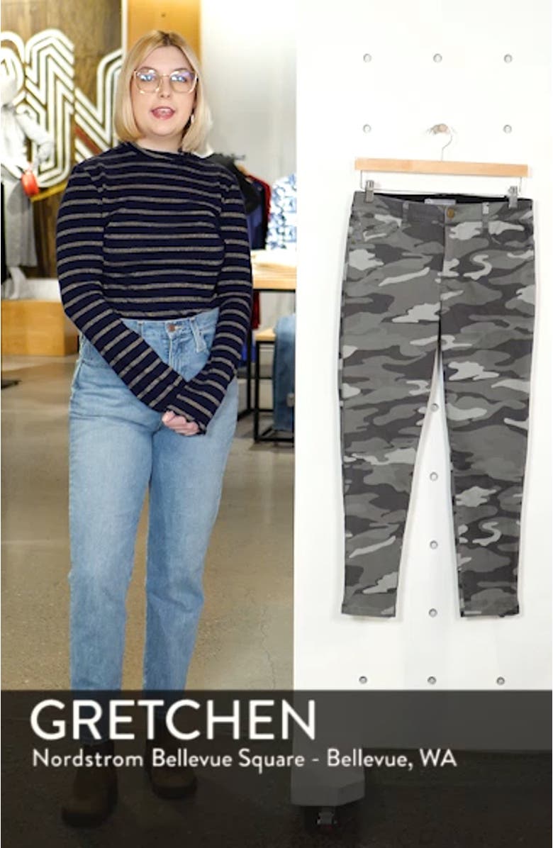 'Ab'Solution Camo High Waist Ankle Skinny Pants, sales video thumbnail
