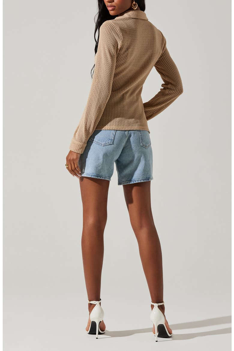 Celestia Button-Up Top, Alternate, color, TAUPE