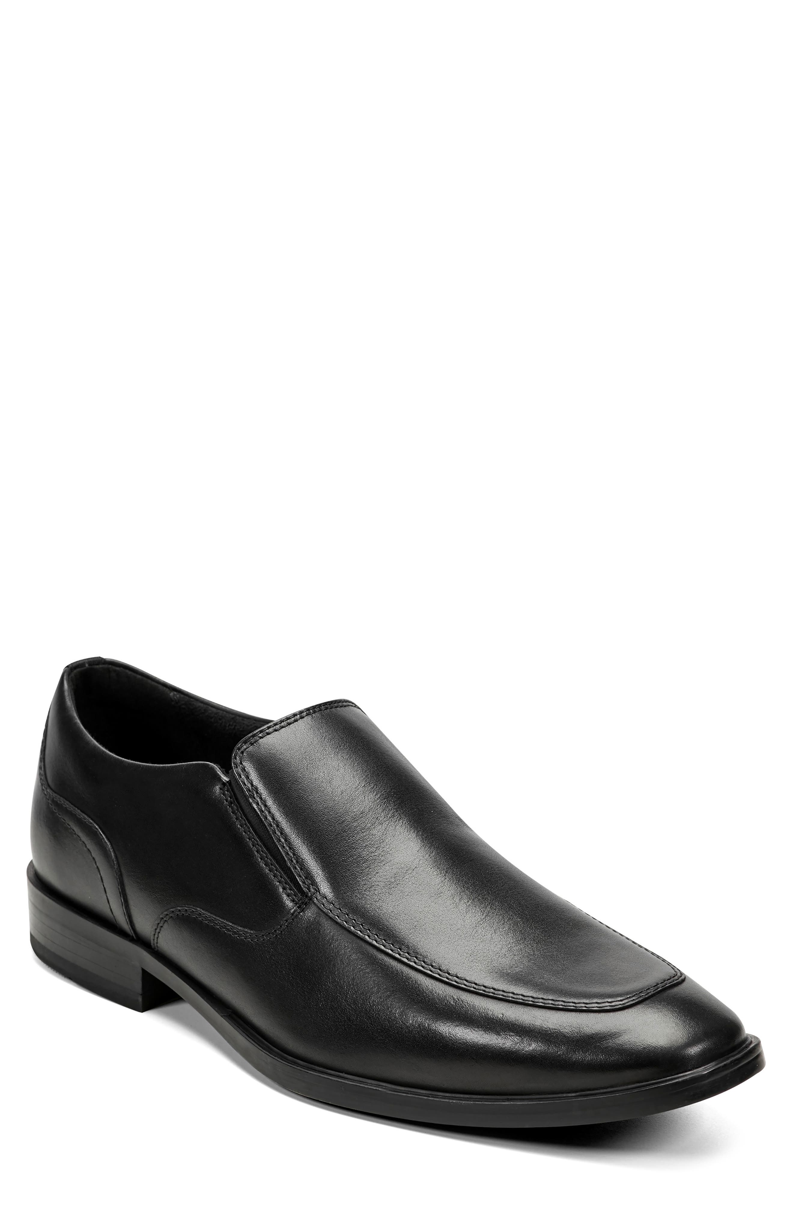Rockport Darrek Apron Toe Slip-On Shoe, Main, color, Black