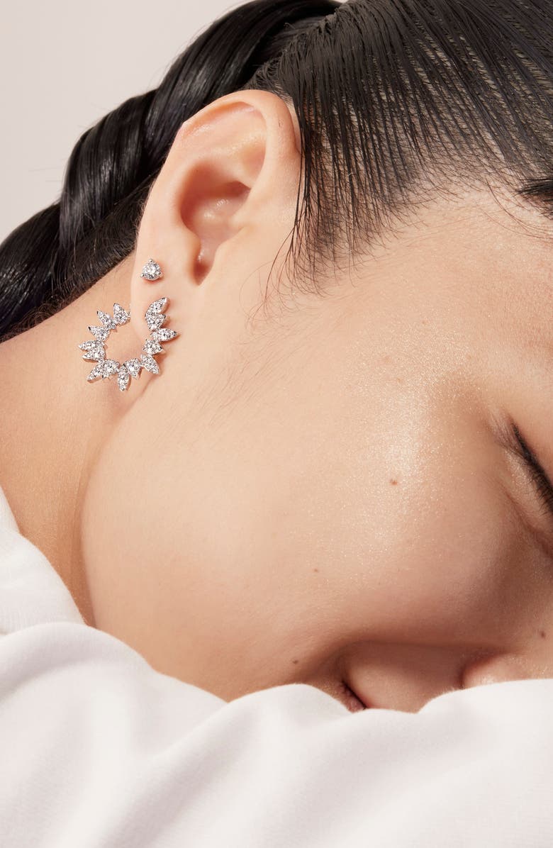 HEARTS ON FIRE Diamond Stud Earrings, Alternate, color, 18K White Gold