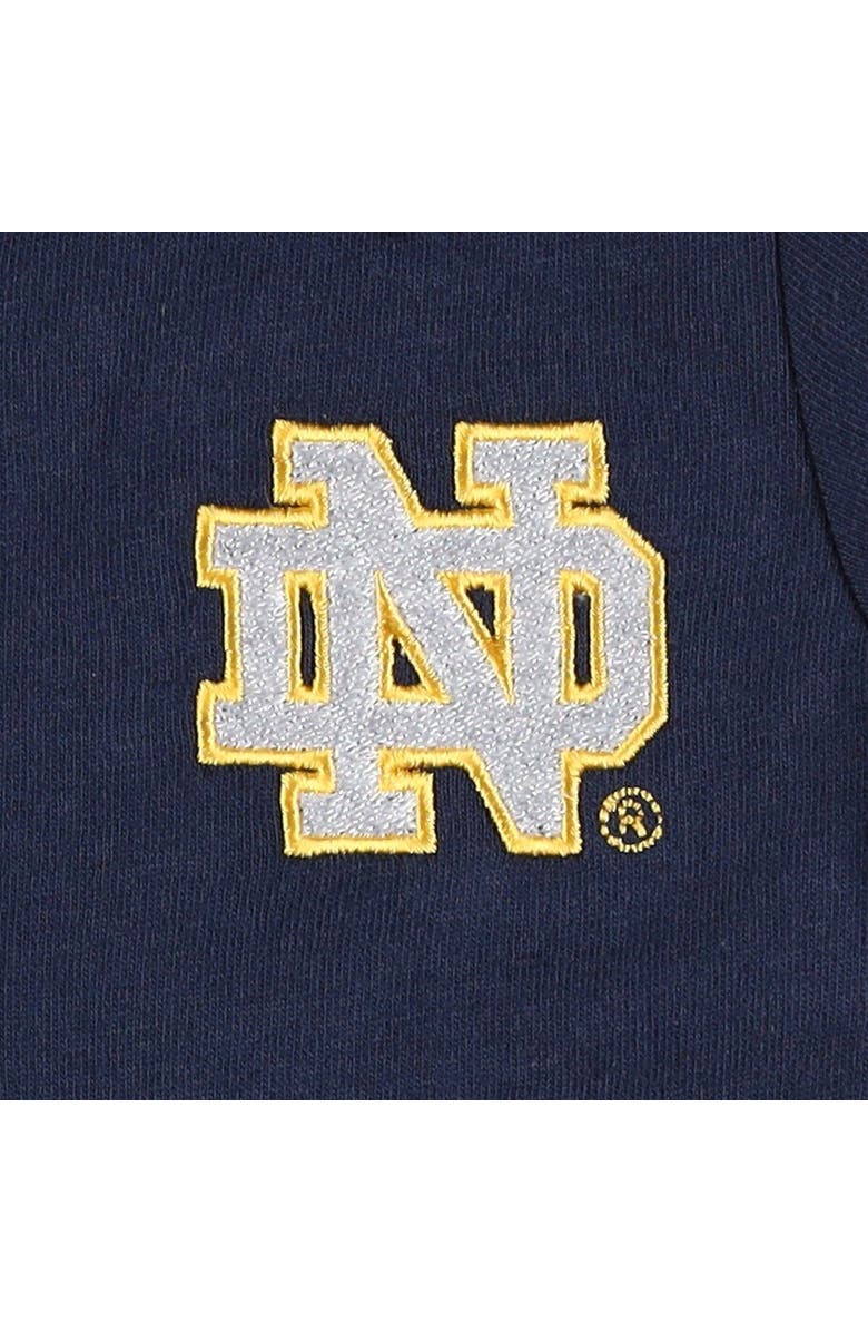 LITTLE KING Newborn & Infant Navy Notre Dame Fighting Irish Lit Polo Bodysuit, Alternate, color, 