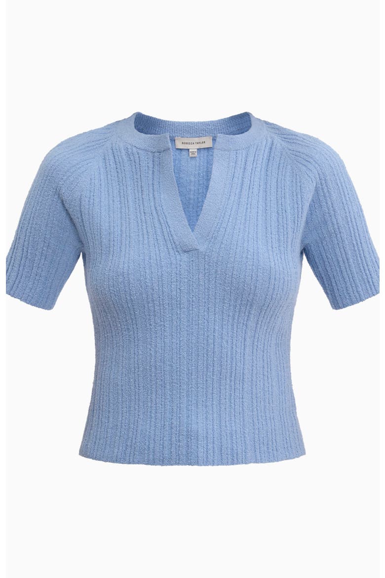 Boucle Knit Sweater, Alternate, color, Azure
