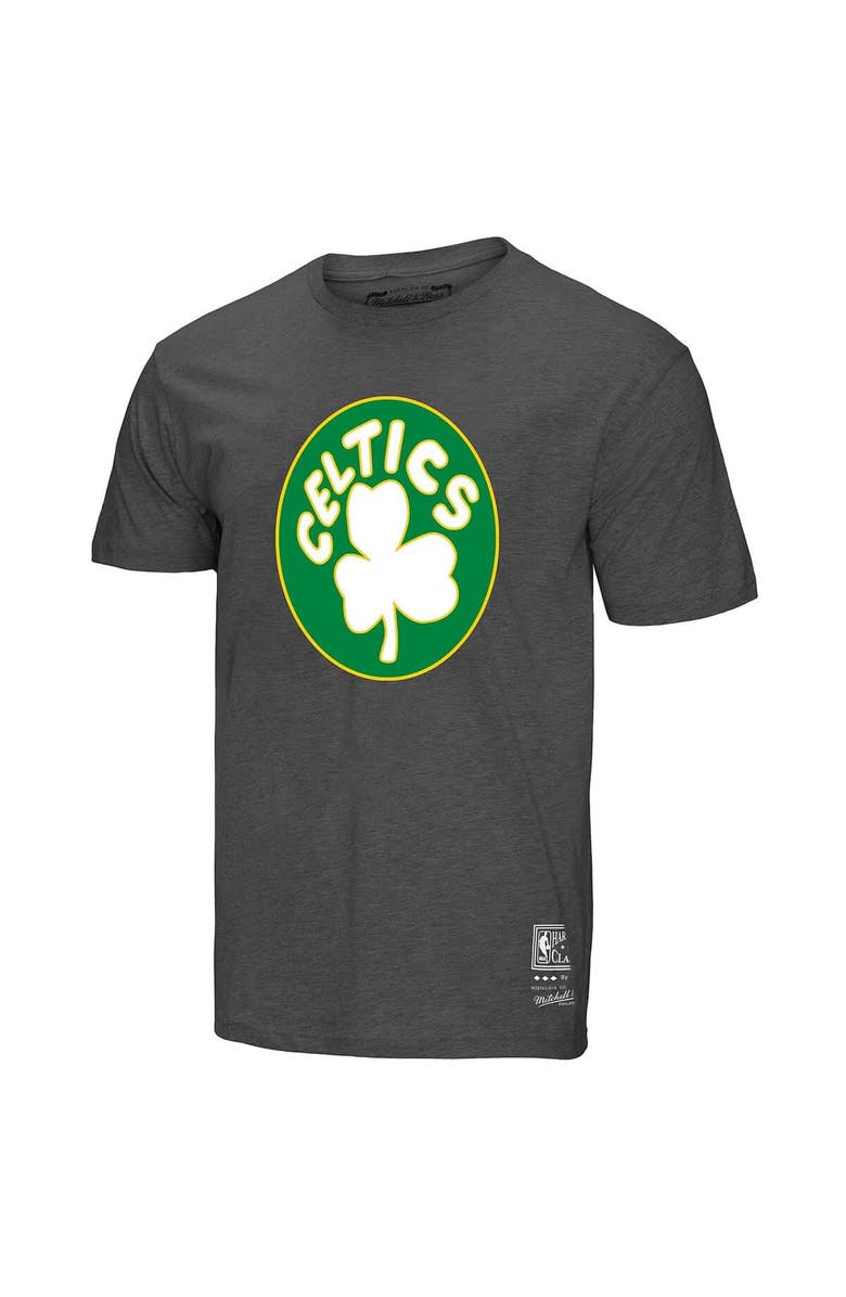 Mitchell & Ness Unisex Mitchell & Ness Heather Gray Boston Celtics Hardwood Classics MVP Throwback Logo T-Shirt, Alternate, color, Heather Gray