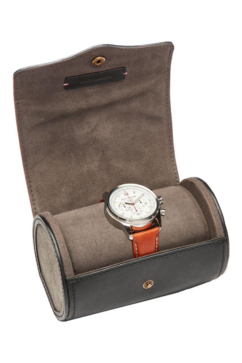 Watch Roll Case, Alternate, color, BLACK