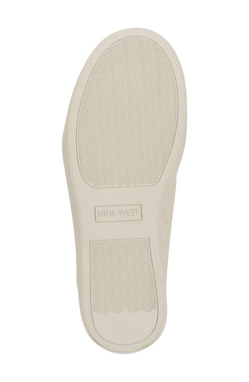 Nine West Tons Lace-up Wedge Sneaker In Ivory Lace