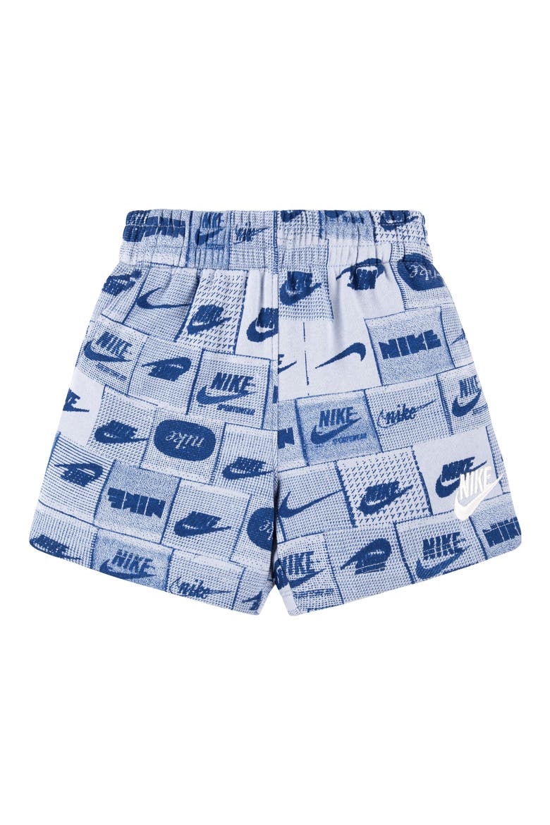 Kids' Logo Print Athletic Shorts, Main, color, LIGHT ARMORY BLUE