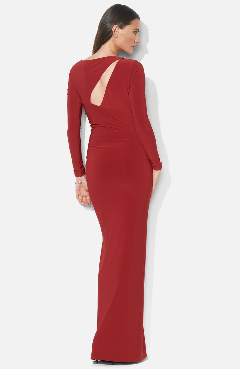 Lauren Ralph Lauren Asymmetrical Cutout Jersey Column Gown, Alternate, color, 