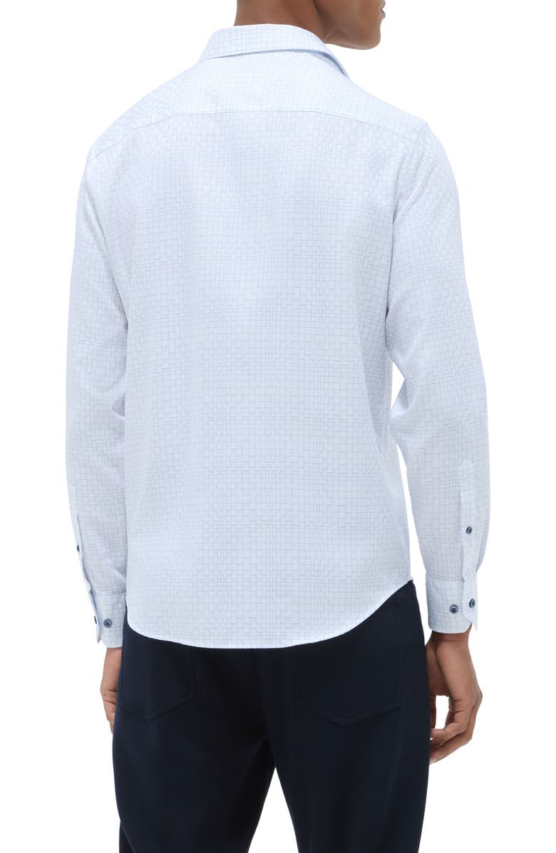 Bugatchi Julian Shaped Fit Button-Up Shirt, Alternate, color, White