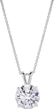 LuvMyJewelry Lucent 14K Gold Round Lab Grown Diamond Pendant - 3 Ct