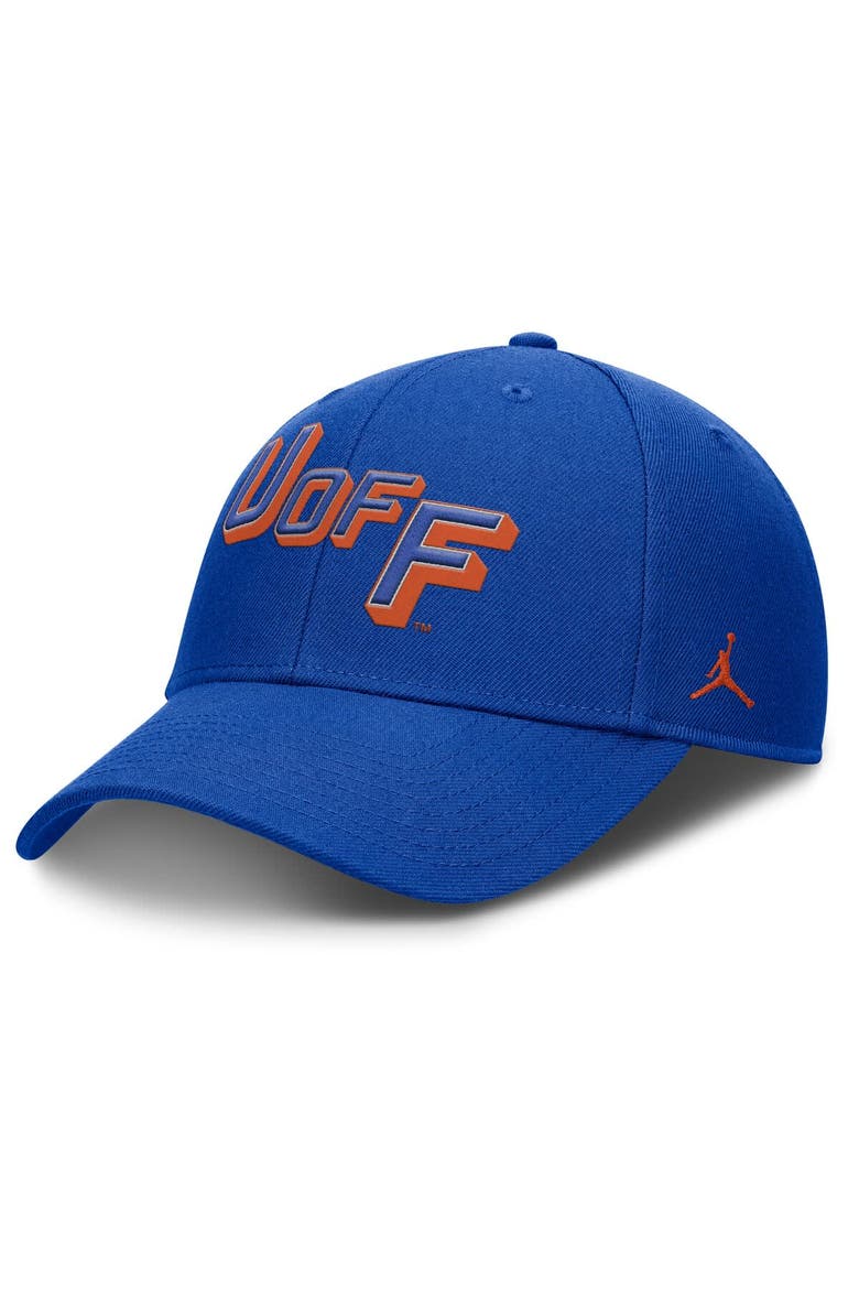Men's Jordan Brand Royal Florida Gators Slanted Primetime Rise Performance Adjustable Hat, Main, color, Royal