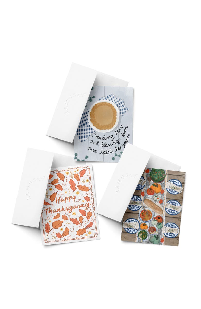 Ramus & Co Sending Love, Table, Happy Thanksgiving Fall/Autumn Greeting Card Pack Sets, Main, color, Multi-Pack
