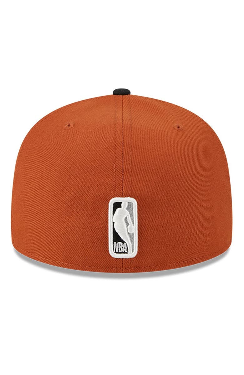 New Era Men's New Era Rust/Black Miami Heat Two-Tone 59FIFTY Fitted Hat, Alternate, color,