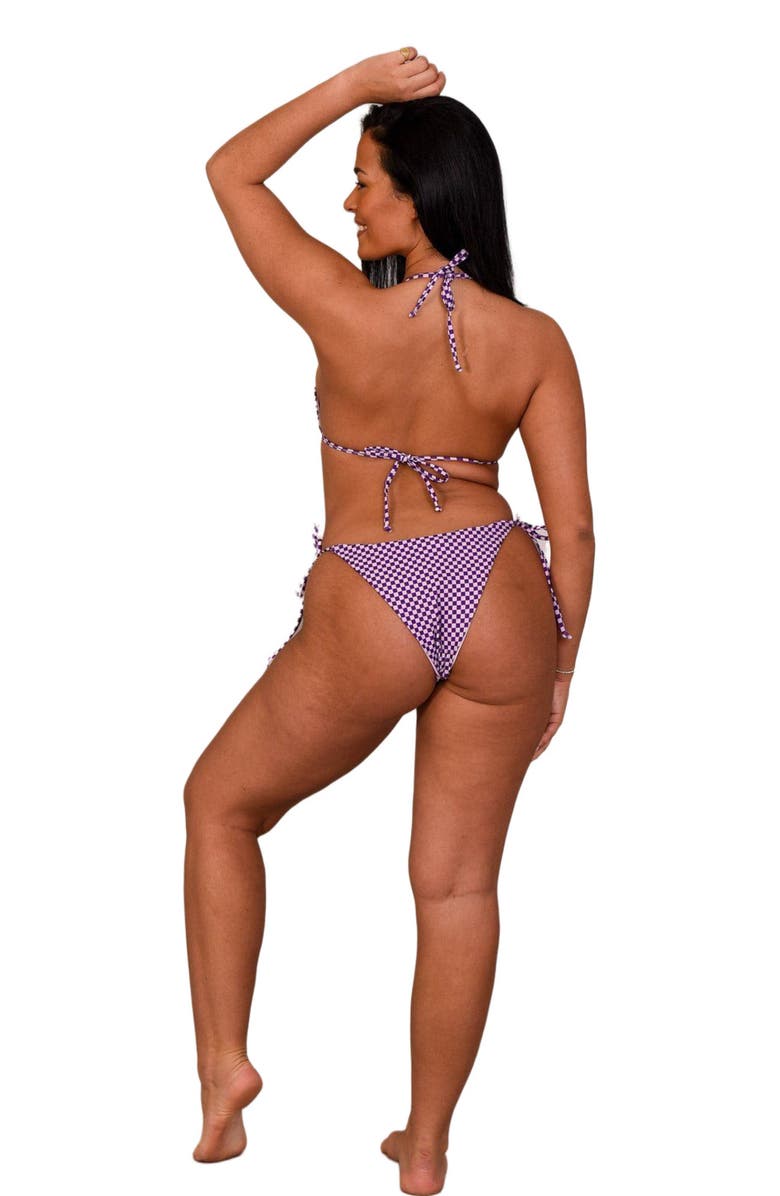 OOSC Checkmate Tie Side Bikini Bottoms, Alternate, color, Multi