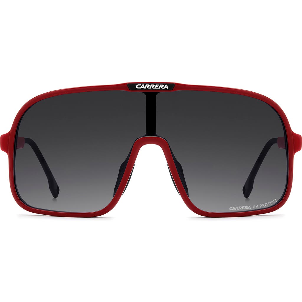 Carrera Eyewear C Sport 99mm Gradient Shield Sunglasses in Red/Dark Grey Sf