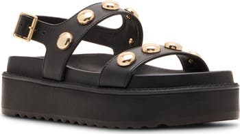 [SALE!!] ★Steve Madden Bia★ サンダル Steve Madden Bia Leather Flatform Sandal - Women's Shoes in