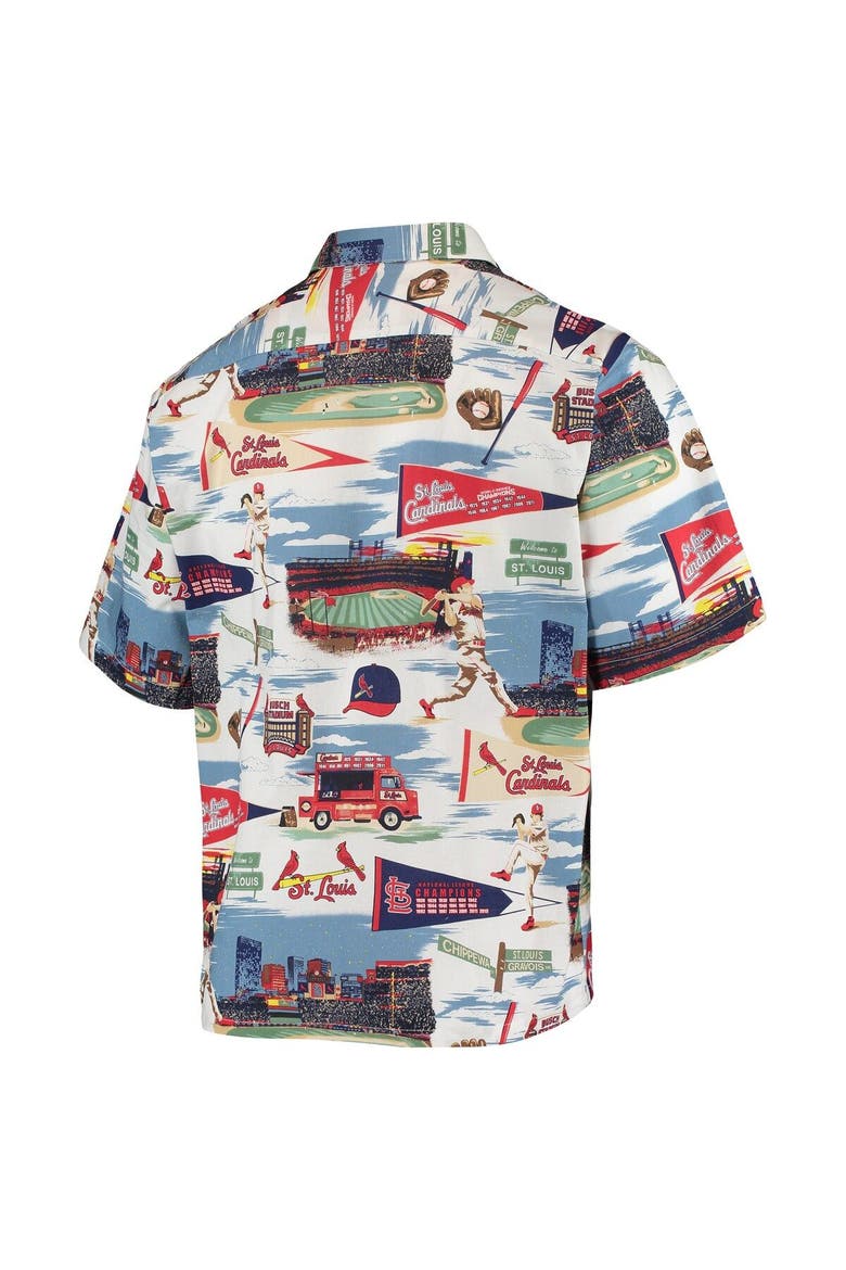 Men's Reyn Spooner White St. Louis Cardinals Scenic Button-Up Shirt, Alternate, color, White